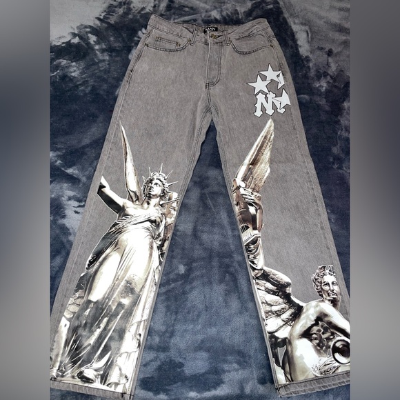 BooHooMAN graphic jeans size 30 (new with tags) - Picture 2 of 5
